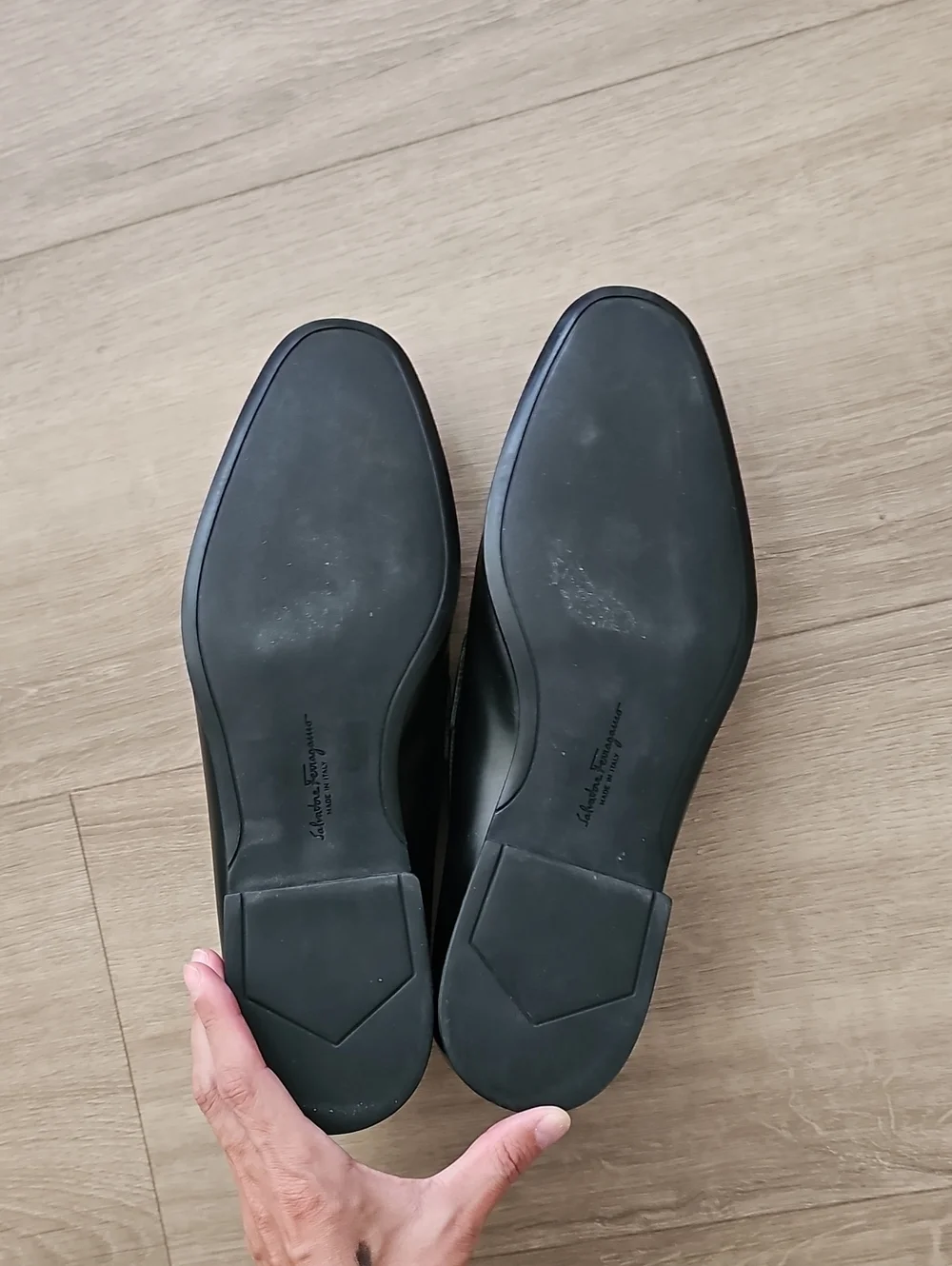 Salvatore Ferragamo Men’s Black Leather Bit Loafers Size 11